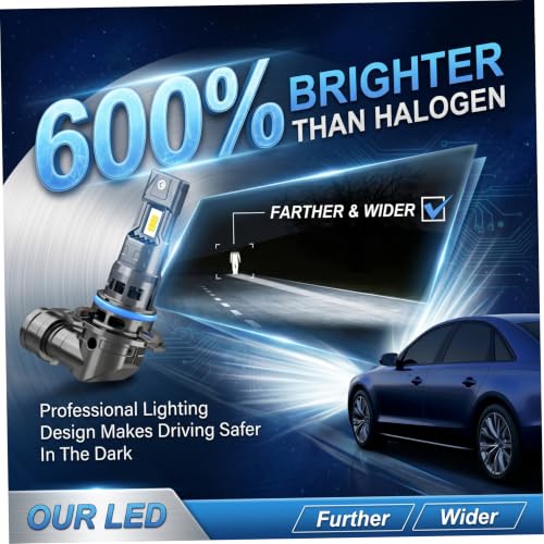 Bombillas para faros delanteros luces antiniebla LED repuesto negro 4