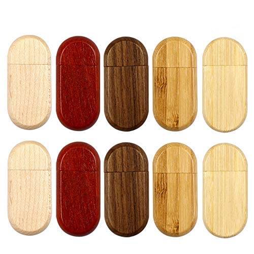 Clé USB Mariage haut de gamme en bois, lot de 10 memory stick 16 Go pour événements