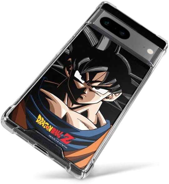 Skinit Clear Phone Case Compatible with Google Pixel 7a - Officially Licensed Dragon Ball Z Goku Portrait Design