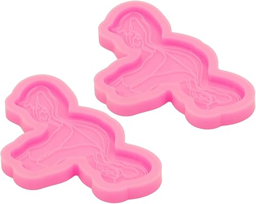 Miniatura 4 de 2 moldes de resina de 1.7 pulgadas de silicona epoxi para útero para soporte de teléfono, arte de fundición artesanal para carrete de insignias, 2