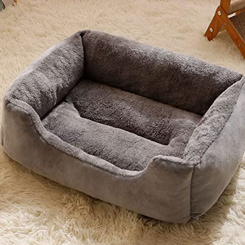 HJYXXSR Casa para Gatos, Camas supersuaves para Mascotas y acogedora Cama de Felpa para Perros, Gatos, Gatitos, Cachorros, Cuevas, Gatos y Perros pequeños. Cálida, Suave y cómoda. Gris Claro. M