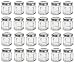 Nakpunar 24 pcs 1.5 oz Hexagon Glass Jars with Silver Lids - 45 ml