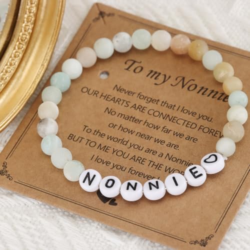 HUTIMY Gifts for Nonnie Bracelet Women Grandma Customized Birthday Items Jewelry Best Nonnie Ever4