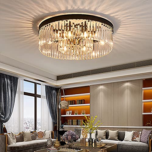 Plafonnier en cristal contemporain LED, luminaire d'intérieur de salon et chambre à coucher
