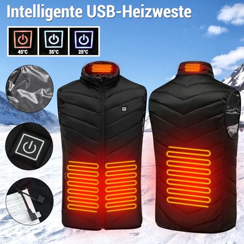 MeetHoo Herren Weste Steppweste Outdoorwesten Daunenweste Freizeit Jacke Ärmellose Fleece Sportweste für Männer Laufen Golf Wandern Reiten