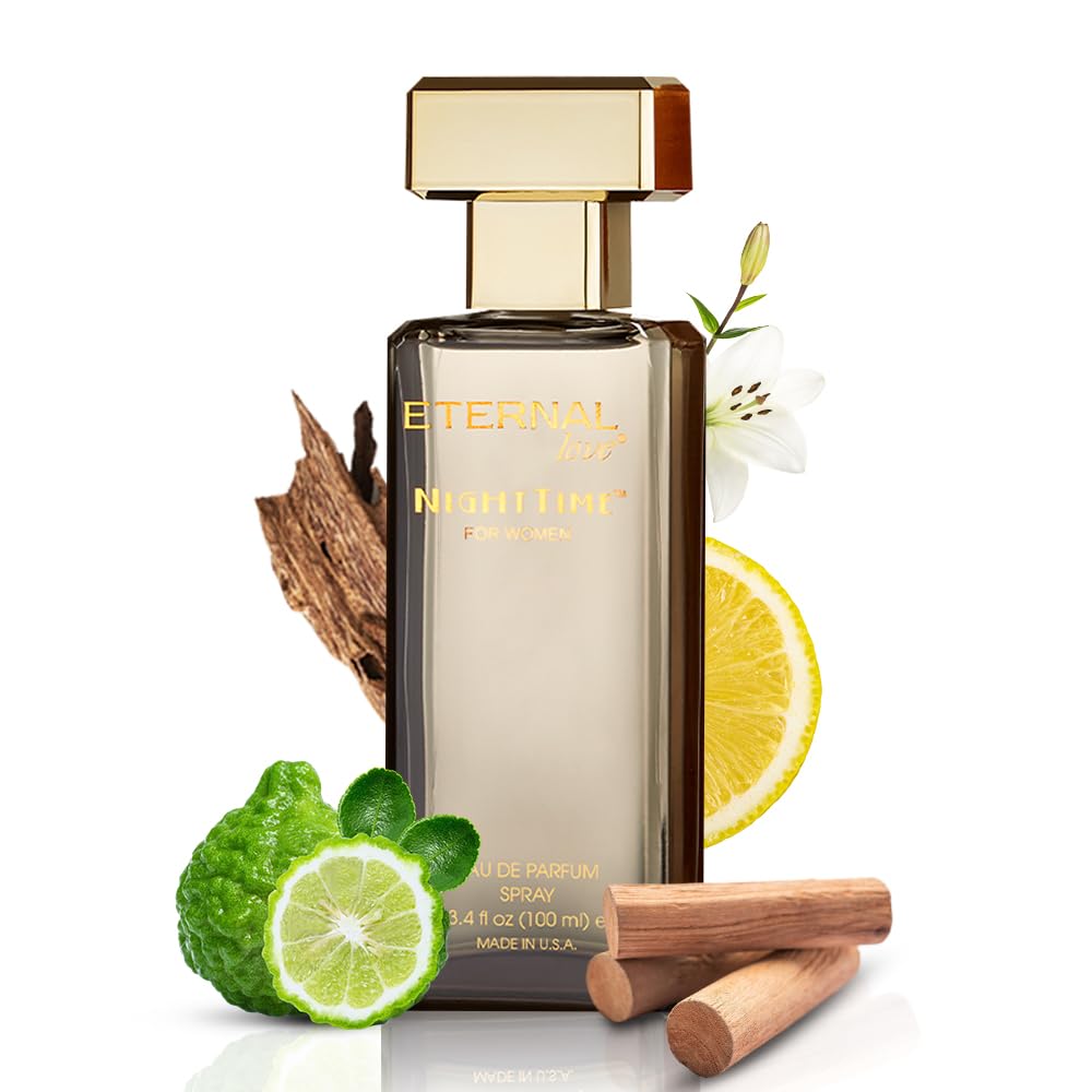 Nighttime for Women - Long Lasting Eau de Parfum Spray - Romantic Big Floral Fragrance with Rose & Jasmine - Warm Sophisticated Scent - 3.4oz