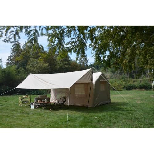 Inflatable Camping Tent with Canopy for Outdoor Use, Waterproof PU3000mm and UPF50+ Protection for Family Glamping - Image 3