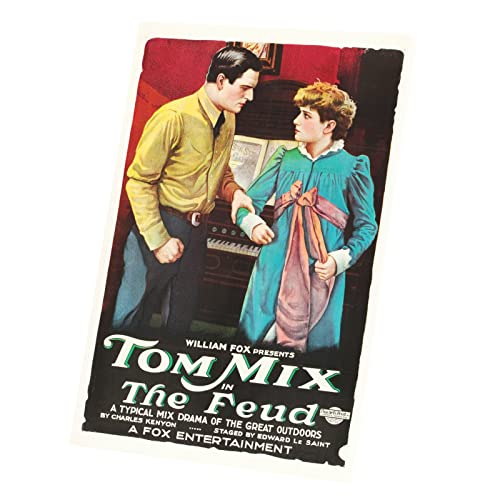 Poster rétro Tom Mix et Freud toile décorative pour une ambiance cinéma à la maison