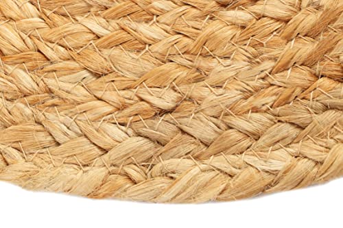 Image of The Home Talk Jute Braided Placemats |Side Table Mats|Best for Bed-Side Table, Center Table, Dining Table, Shelves|Home Decorators|Farm Mats|(Beige, 33 cm Round)