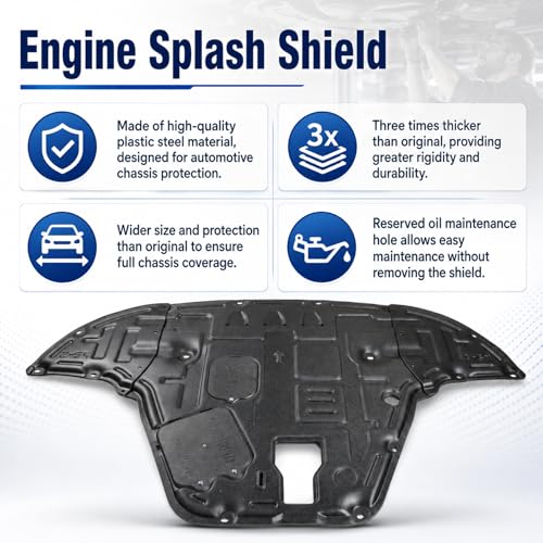 Image of Engine Splash Shield Guard Compatible for Kia K5 2021 2022 2023 2024 2025 Engine Case Guard Under Cover Front Engine Guard with Screw Hardware
