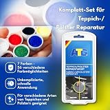 ATG® Brandloch Reparaturset Auto Stoff - Professionelle Reparatur für alle Polster & Teppiche - 13 TLG. Autositz Reparaturset - Schnell & einfach Autositz Flicken - Stoff Reparatur Set