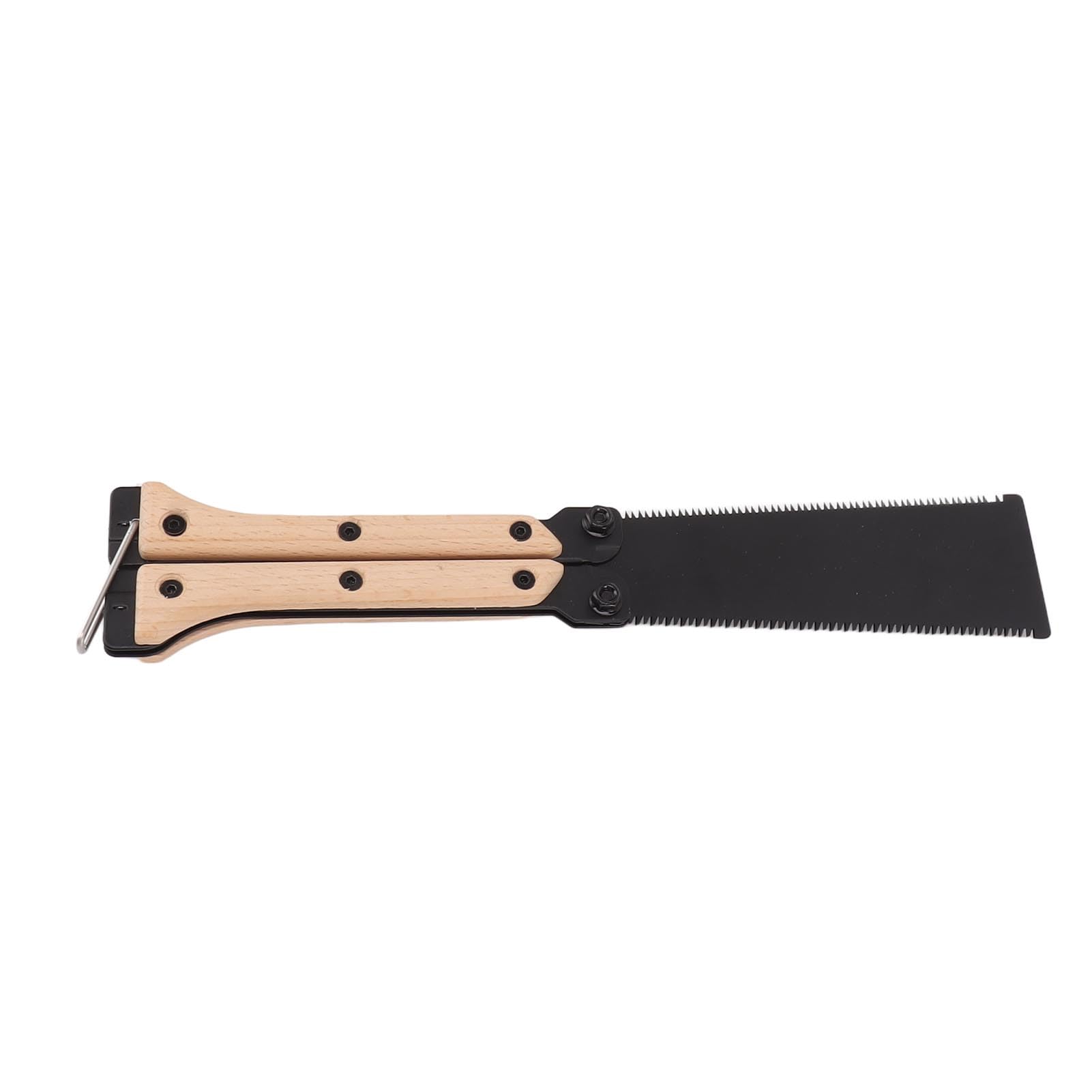 Piła Składana, Dwustronna, Ostra Stalowa Rączka Bukowa o średnicy 9,8 Cala, Składana Przenośna Piła Ręczna, Kempingowa z Ostrymi Stalowymi Zębami, do Ogrodu, Przygód na świeżym Powietrzu