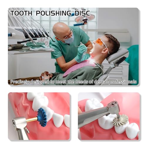 Image of Dental Composite Resin Polishing Discs Rubber Wheel Spiral Flex Polisher Diamond System RA Disc Kit 6Pcs Box