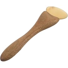 Natural Horn Face and Eye Massager, Wooden Deep Tissue Facial Massage Stick, Acupressure Rod, Gua Sha Beauty Tool for Home Spa