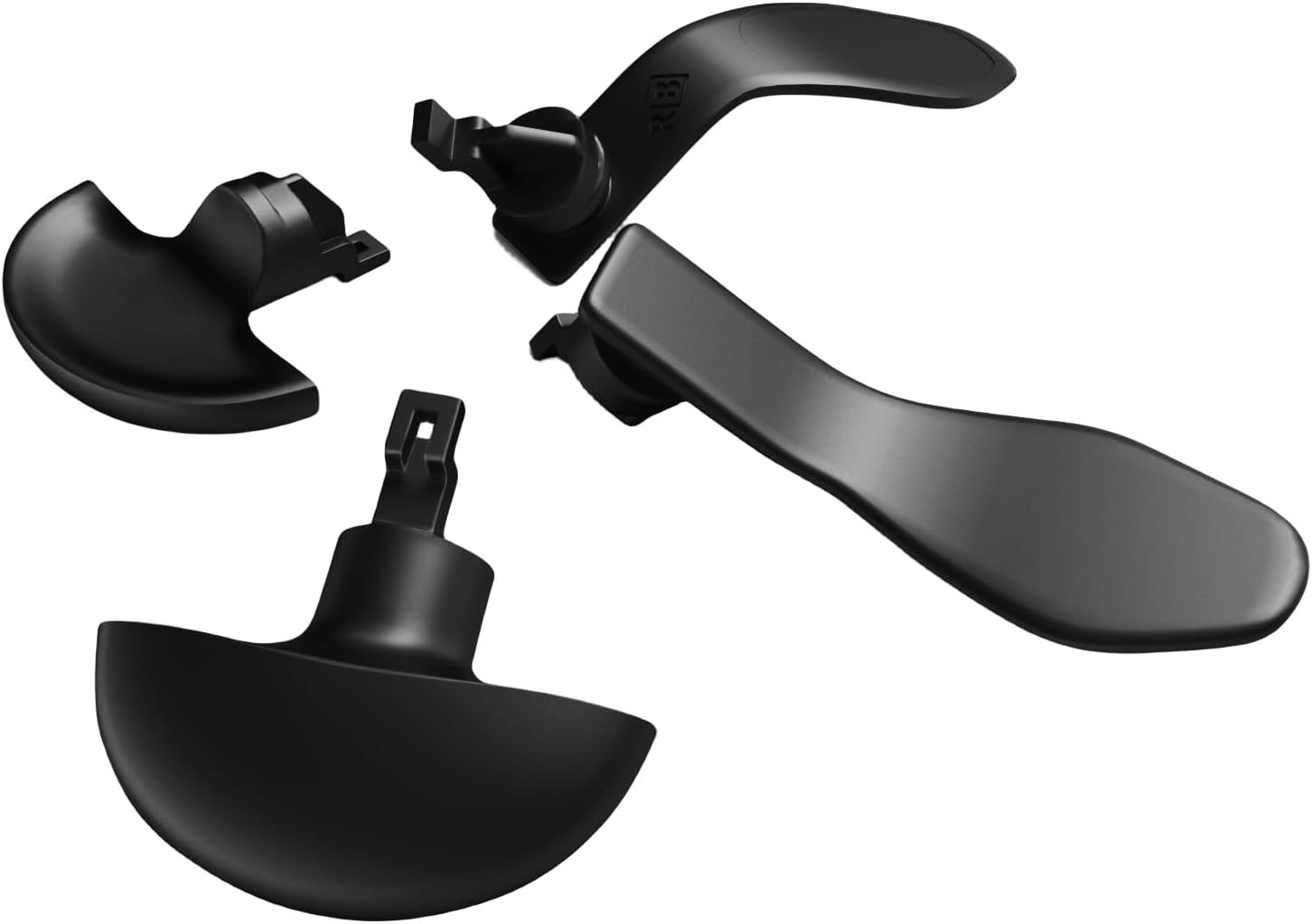 KD.FLY Metal Back Paddles for PS5 Edge Controller, 4PCS Metal Replacement Back Buttons, Interchangeable Button Accessories for PS5 Dualsense Edge Controller, Black