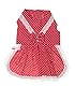 MICHI MICHI-SCAB01-M Abito POIS PUPI Dots Dress Red M Hundekleid