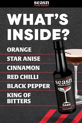 Image of seasn DARK Cocktail Bitters | 0% ABV Bitters for Intensifying Cocktails & Mocktails | Aromatic & Spicy Bitters | Vegan & Sugar Free | 150ml