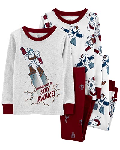 Pyjama doux Carter's bébé garçon pour la routine du soir ensemble en coton bordeaux 3T