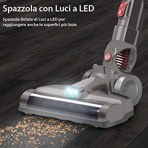 BAKAJI HVC 150.580.57R cycloonstofzuiger, draadloos, lithium batterij 18 V-2200 mAh, rood, 0,8 liter - Image 8