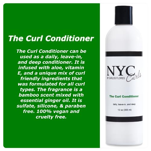 NYC Curls The Curl Conditioner | Daily, Leave-in, & Deep Conditioner for Curly, Coily, & Wavy Hair | 3 products in one | Silicone Free & Vegan | 12 FL OZ image 5