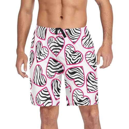 Fisyme Pajama Shorts for Men Comfy Men's Pajama Bottoms Men Pj Lounge Sleep Shorts Sleepwear