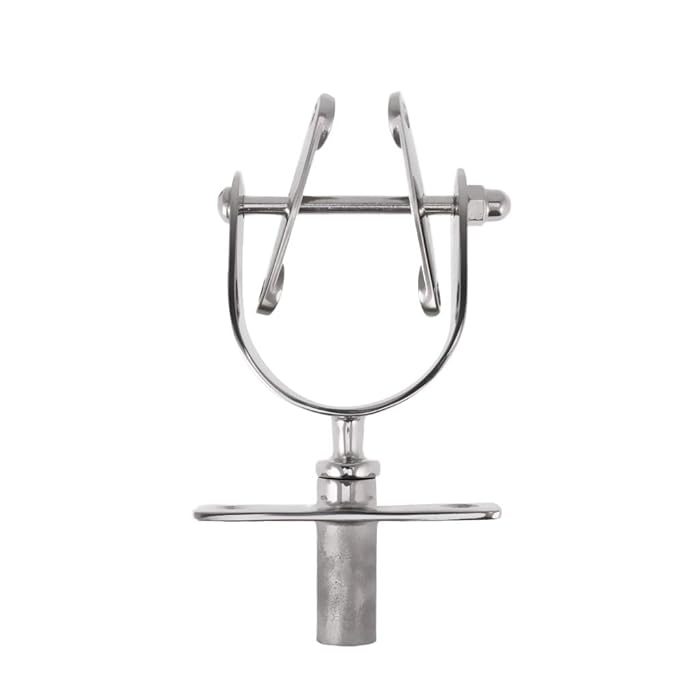 Boat Oar Lock Socket Set - 1 Pair Stainless Steel Side Mount Brackets