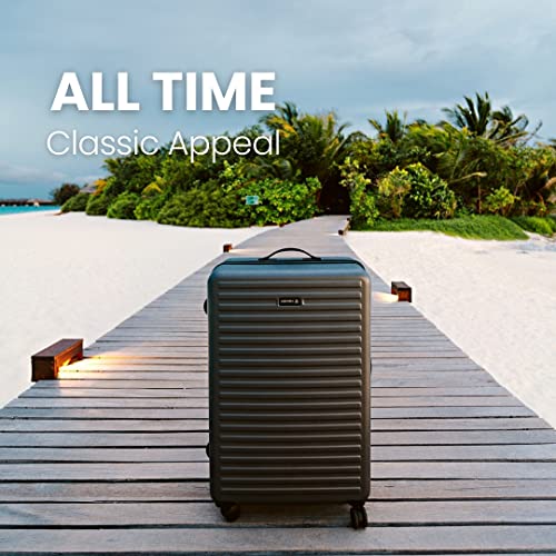 Image of THE ASSEMBLY Medium Check in 24 Inches & Cabin Luggage 20 Inches Polycarbonate Set of 2 - Premium Hardsided Suitcase Trolley - Navy Blue