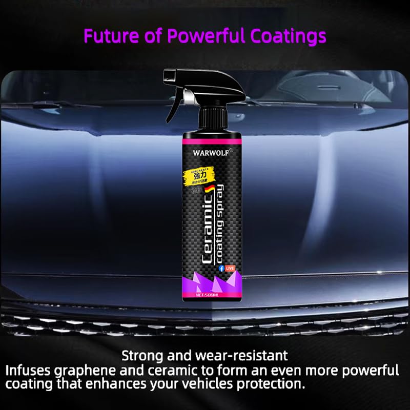 YOURKARTS.COM Car Truck Clean Clay Bar Auto Detailing Cleaner & Ceramic Coating Spray (Ceramic Spray, Purple, Ceramic Coating Spray) - Image 4 thumbnail