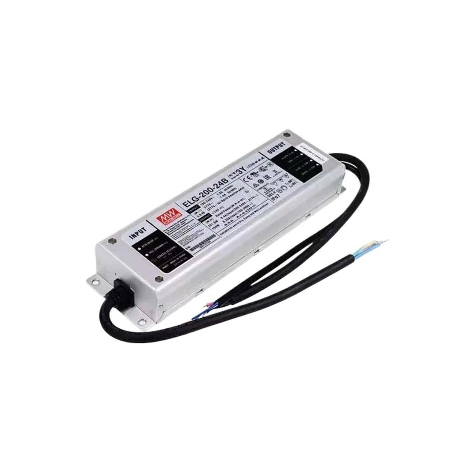 Fcarumiqp Elg-200-24B-3Y 24V8.4a 3 In 1 Dimming Constant Voltage Led Lighting Driver Pfc Function Ac-Dc Ip67