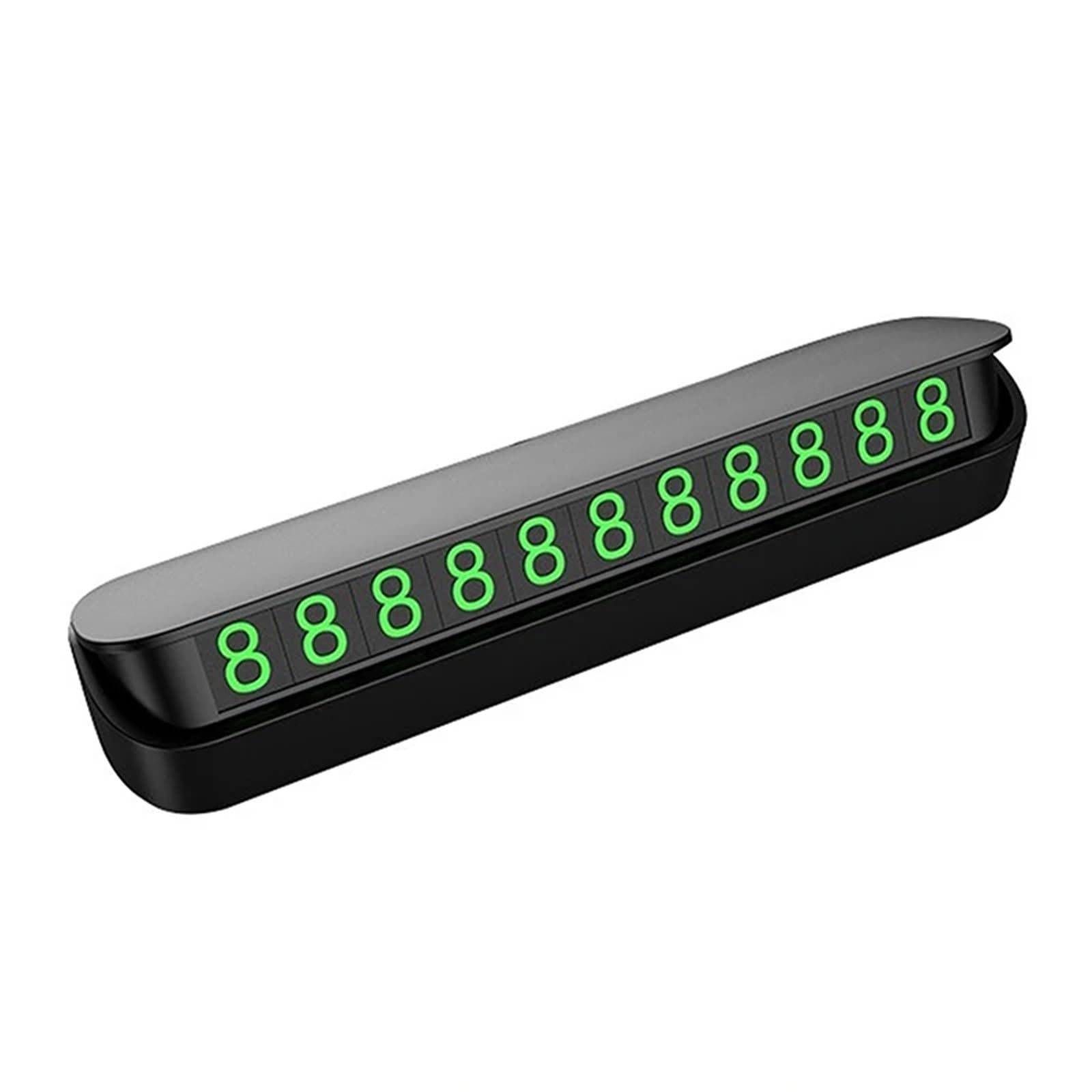 Luminous Car Temporary Parking Card Phone Number Plate Moving Telephone Park Stop Automobile Accessories for Car(Black)