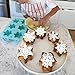Ephlyn 60Pcs Edible Cupcake Toppers Snowflake Cake Picks Winter Merry Christmas Baby Shower Decorations Snowflake Theme Kids Birthday Party Supplies White
