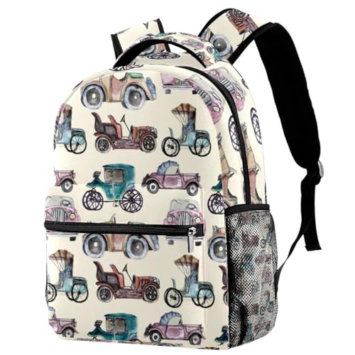 Sac de voyage décontracté multicolore pour filles et garçons motif rétro 40cm