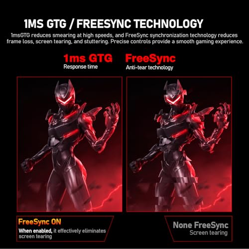 Image of Gawfolk 27 inch IPS PC Screen, 4K Gaming Monitor 160Hz, 1ms, FreeSync, 100% sRGB, 178 Wide Viewing Angle, HDMI 2.1, DisplayPort,Height-Adjustable and Swivel,75 * 75MM Wall Mount Compatible - Black