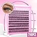 Yawamica Wispy Lash Clusters Natural Eyelash Extension 10-14mm Fluffy Eyelash Clusters CC Curly Individual Lashes Cluster Eyelash Extensions 40D Cluster Lashes 200pcs DIY Lash Extension by Self