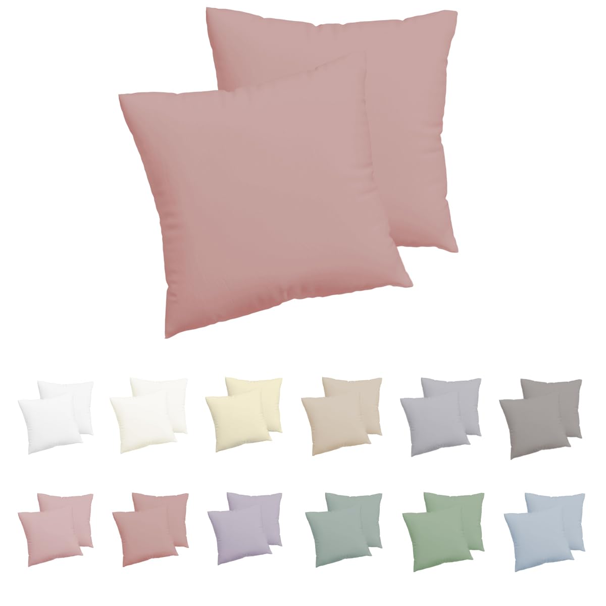 Nesture Kissenbezug 2er Set - 100% Jersey Mikrofaser