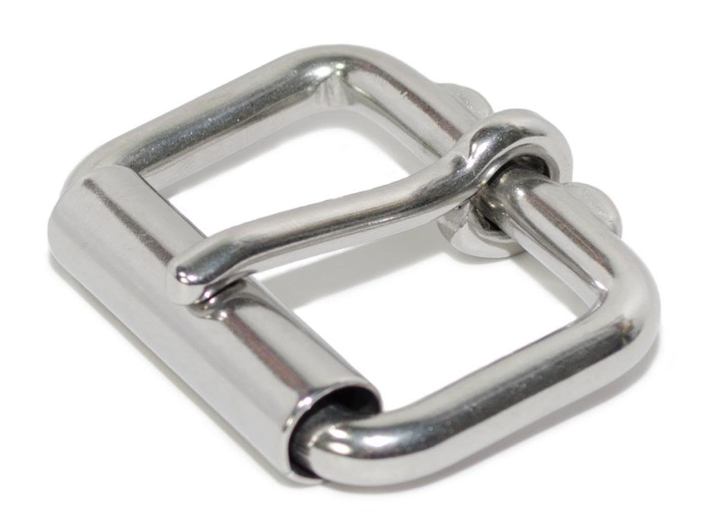 Stainless Steel Roller Buckle - 1½ Inch Nickel Free Belt Buckle with Polished Silver-tone Finish