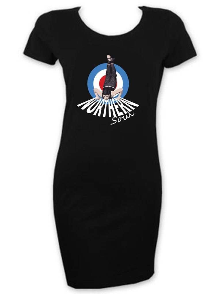 Tribal T-Shirts Womens Northern Soul Dancer Mod Target Dress (XL, Black)