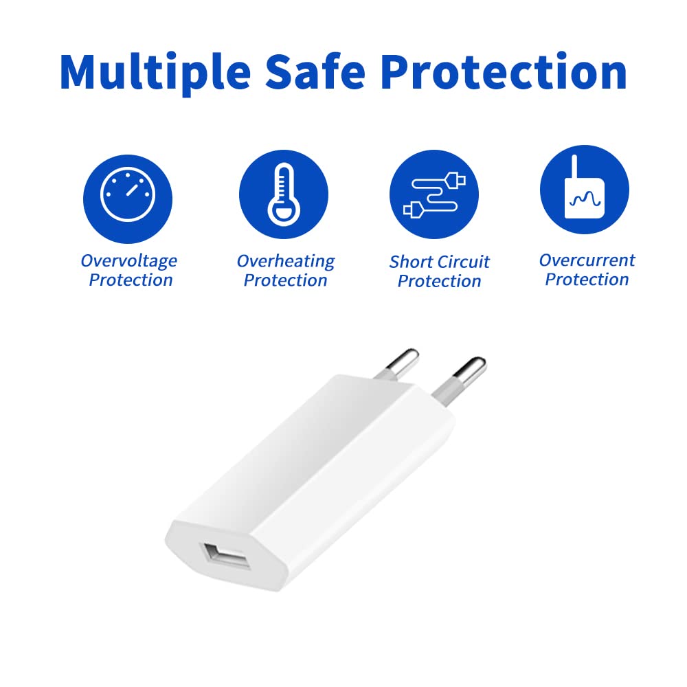 Lot De 2 Chargeurs USB Pour IPhone Et Tablettes - Adaptateur De Prise Universel 5W - Marque WERYUY