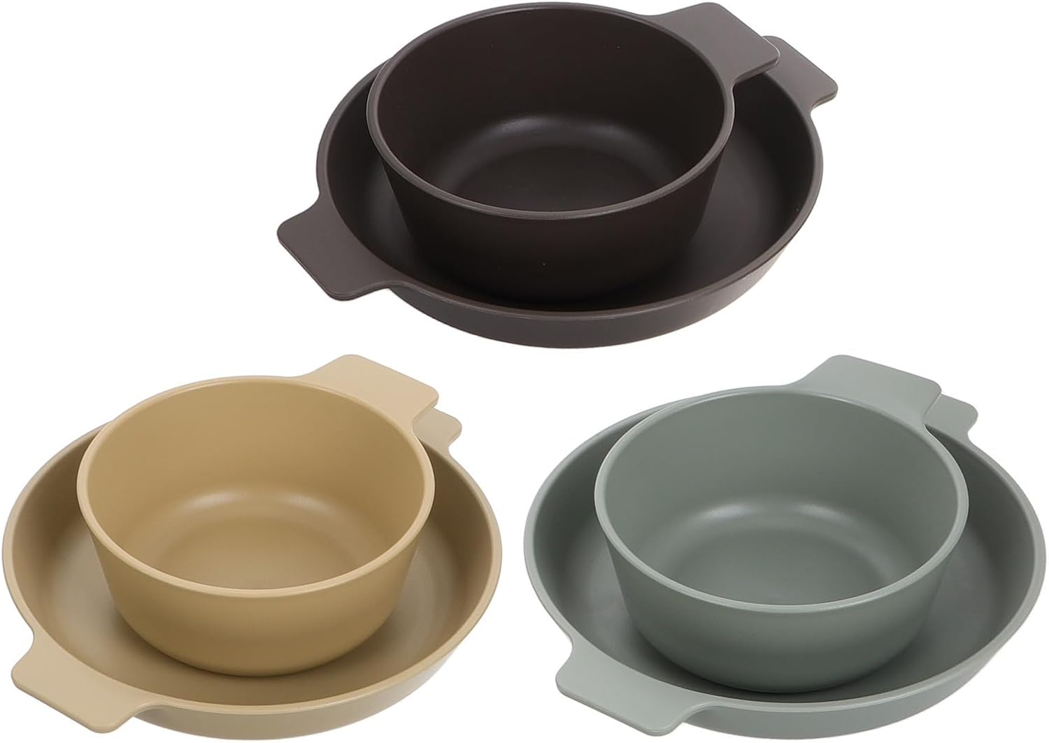 Lightweight Portable Plastic Dinnerware Set for Outdoor Camping and Travel, Includes Sturdy Unbreakable Plates and Bowls, Camp Dishes for Picnics and Outdoor Use