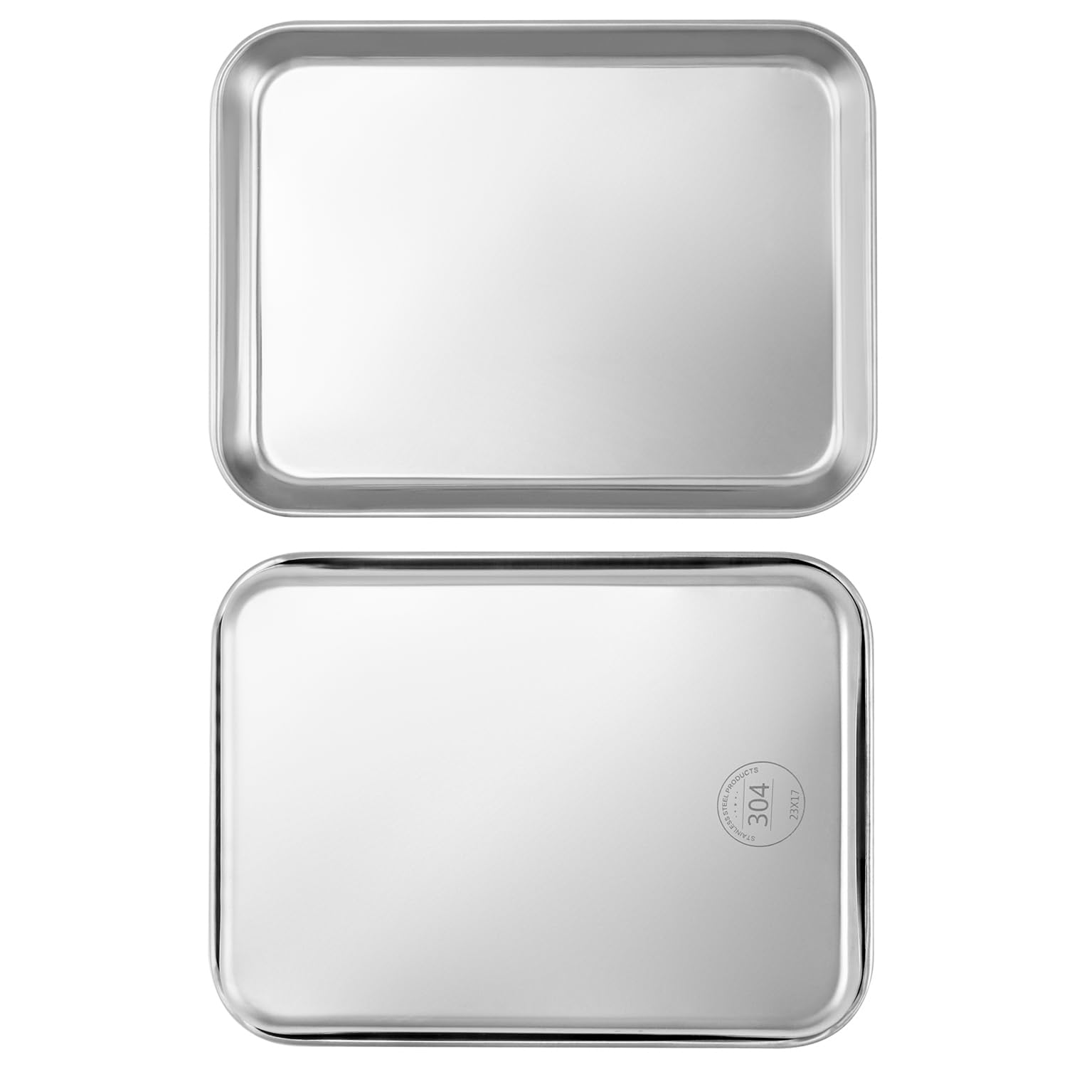 QWORK 2 Pack Stainless Steel Instrument Tray Multipurpose Tray for Lab Instruments, Craft Tools, Household Organization,10 5/8" x 6 11/16" x 1 5/16", Flat Bottom — Amazon image 4