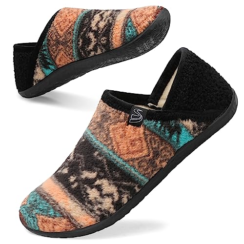 Image of Spesoul Fuzzy House Slippers for Women Men Indoor Closed Back Lightweight Cozy Faux Furry Lining Barefoot House Shoes Slipper Socks for Bedroom Home Office Yoga Outdoor Walking Shoes