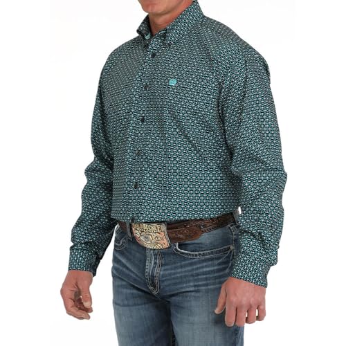 Cinch Mens Black Print Long Sleeve Shirt2