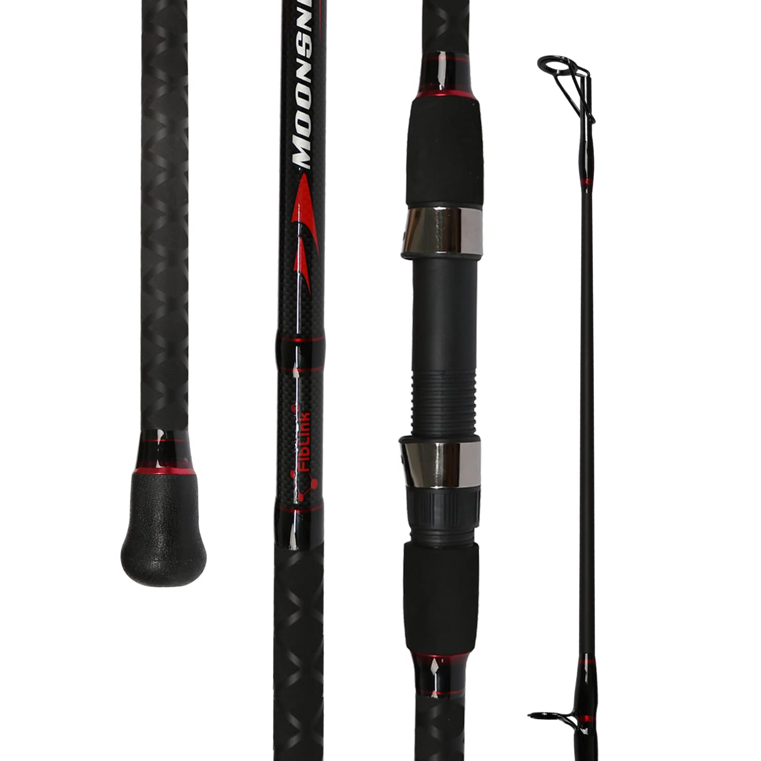 Fiblink Surf Casting Fishing Rod 2-Piece Graphite Travel Baitcasting Fishing Rod