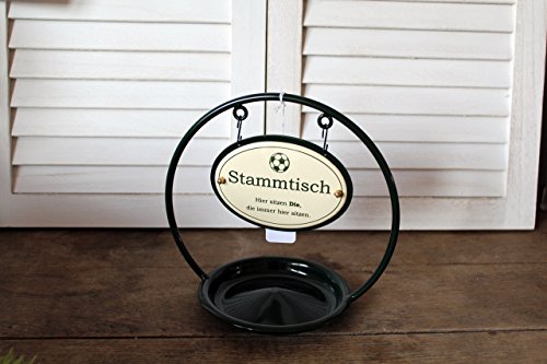 Preisvergleich Produktbild Unbekannt Emaille Stammtisch Ständer / Ascher Fußball