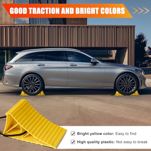 image for Komokeru Wheel Chocks for RV Trailer, 4 Pack Non Slip Wheel Chocks for