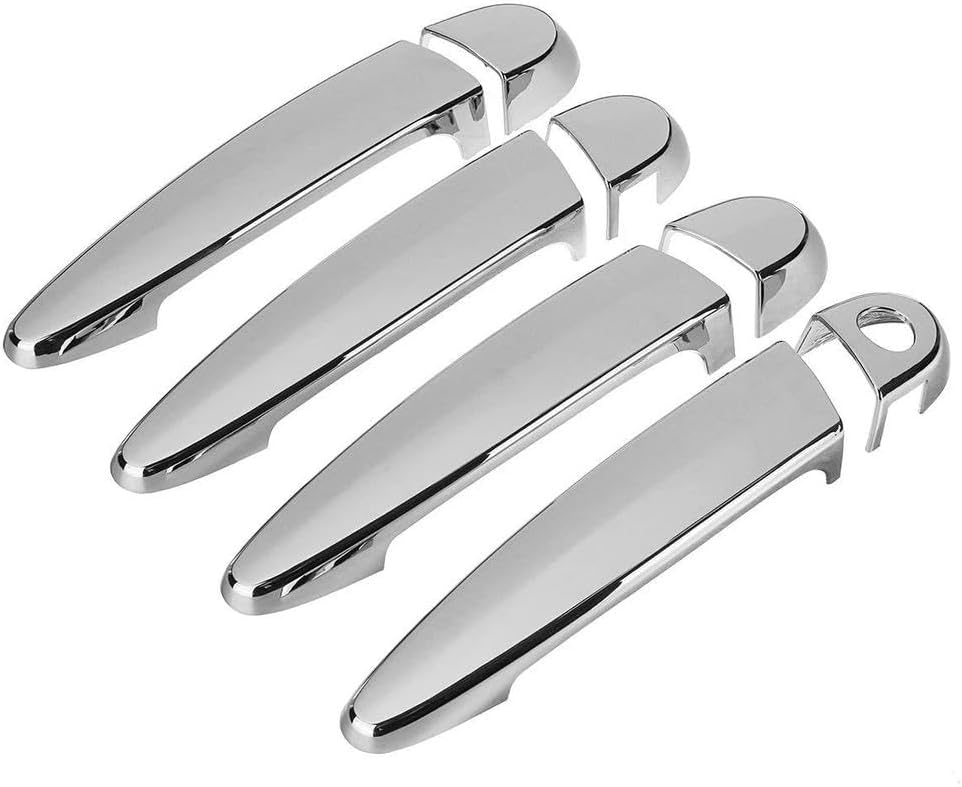 クローム カーボンファイバー ドア ハンドル カバー ボウル トリム 適用: シルバー 2キーホール・シルバー 1キーホール AL-RR-1988 AL