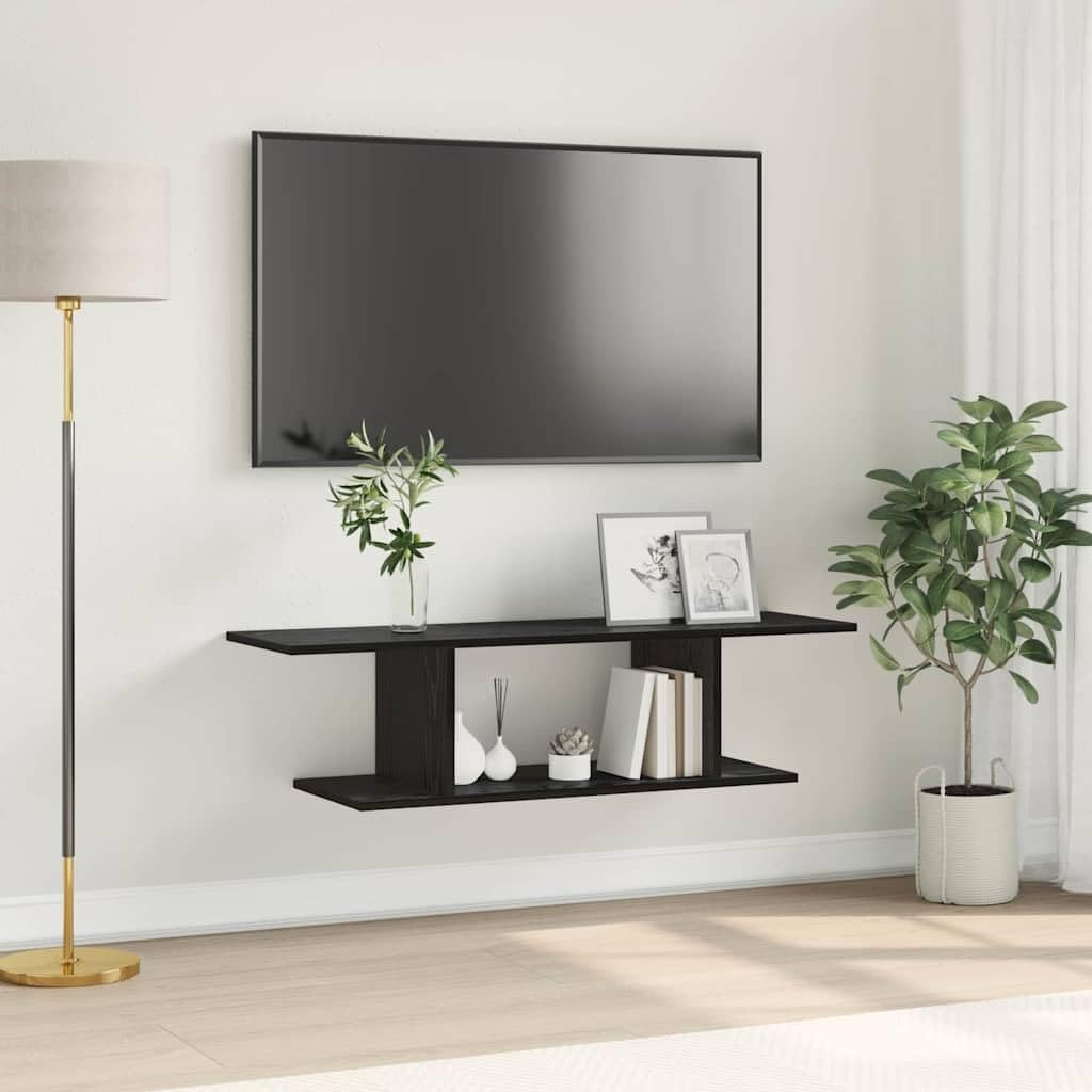 Mobile TV da parete, nero, 103 x 30 x 26,5 cm, set di mobili bassi