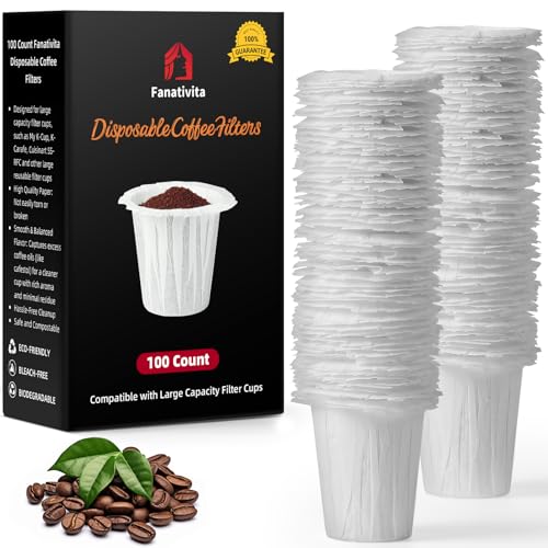 Fanativita Disposable Coffee Filters for My K-Cup, K-Carafe, Cuisinart SS-RFC...
