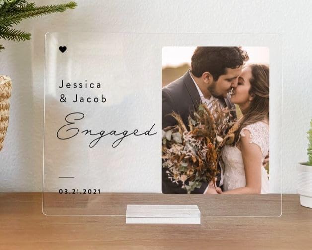 THE GRANDEUR Personalised Acrylic Photo Frame, Best Friend design, Customized Photo Frame, Birthday Gift, Engagement Gift, Couples Gift, Tabletop 3