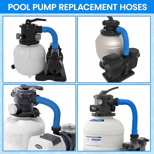 POOLWHALE 1.5" x 20" Above Ground Pool Pump Hose Replacement, 2 Pcs by POOLWHALE - Used condition - Image 6